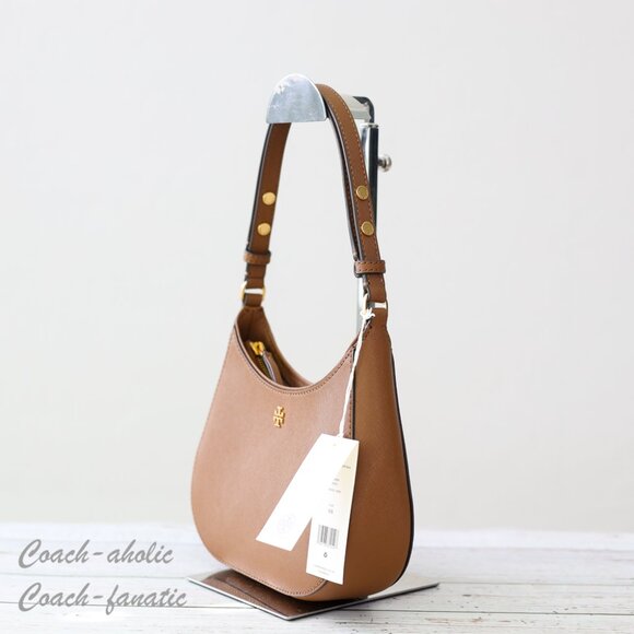 NWT Tory Burch Emerson Saffiano Leather Shoulder Bag in Moose - Picture 5 of 12